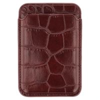 Selencia Porte-cartes Croco avec MagSafe - Burgundy