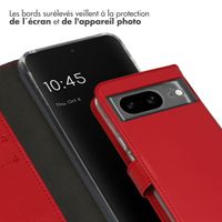 Selencia Étui de téléphone portefeuille en cuir véritable Google Pixel 8 - Rouge