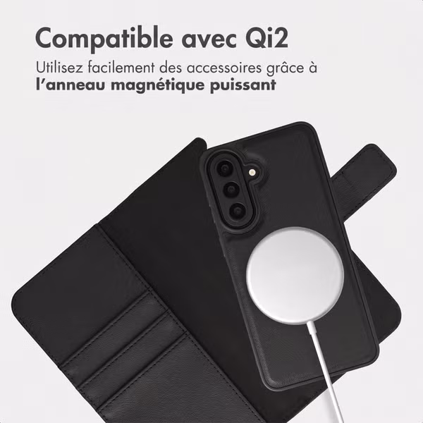 imoshion Étui portefeuille luxe 2-en-1 amovible Samsung Galaxy A57 (5G) - Noir