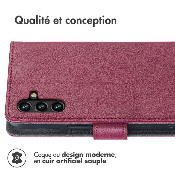 imoshion Étui de téléphone portefeuille Luxe Samsung Galaxy A13 (4G) - Bordeaux