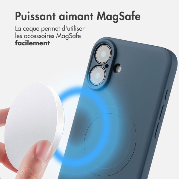 imoshion Coque Couleur avec MagSafe Apple iPhone 16 Plus - Bleu foncé