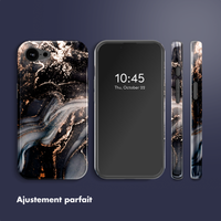 Selencia Coque arrière Vivid avec MagSafe Apple iPhone 16e - Chic Marble Black