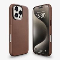 Woodcessories Coque Bio Leather MagSafe iPhone 16 Pro - Brown