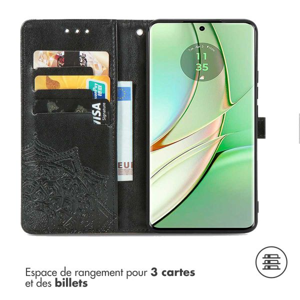 imoshion Etui de télephone Mandala Motorola Edge 40 - Noir