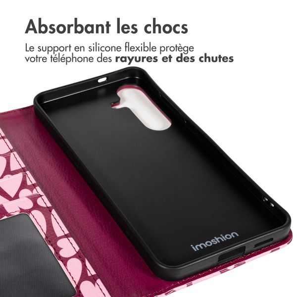 imoshion Étui de télephone portefeuille Design Samsung Galaxy S25 FE - Hearty Blush
