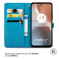 imoshion Etui de téléphone portefeuille Mandala Motorola Moto G32 - Turquoise