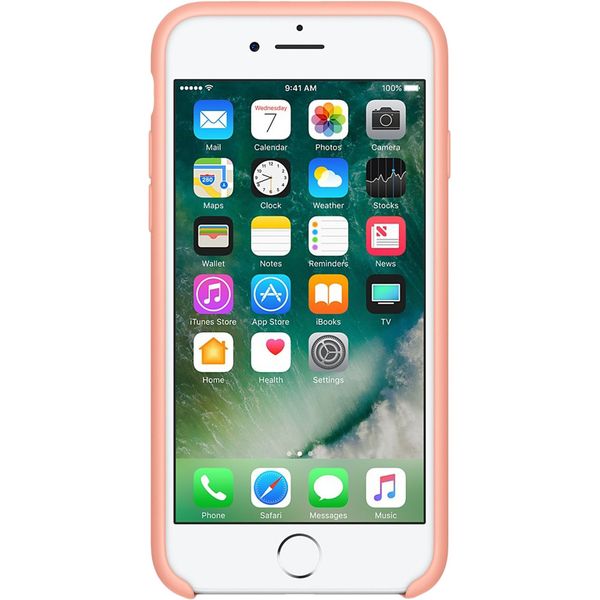 Apple Coque en silicone iPhone SE (2022 / 2020) / 8 / 7 - Flamingo