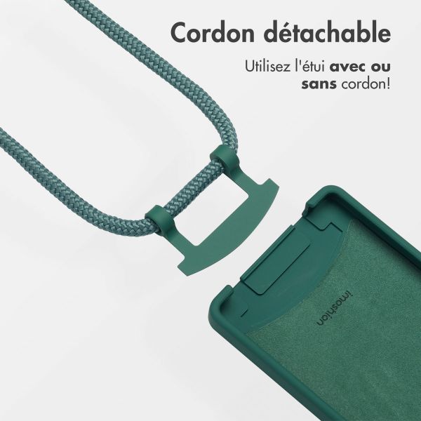 imoshion Coque arrière Color avec cordon amovible et MagSafe Samsung Galaxy S25 Ultra - Vert foncé