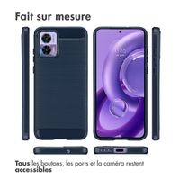 imoshion Coque Brushed Motorola Edge 30 Neo - Bleu foncé