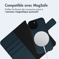 imoshion Étui portefeuille luxe 2-en-1 amovible Apple iPhone 15 - Bleu
