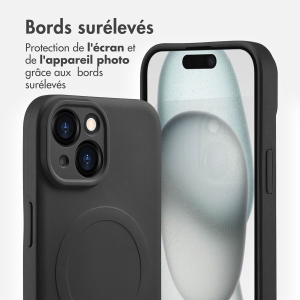 imoshion Coque Couleur avec MagSafe Apple iPhone 15 - Noir