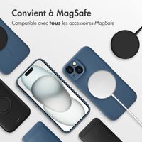 imoshion Coque Couleur avec MagSafe iPhone 15 - Bleu foncé