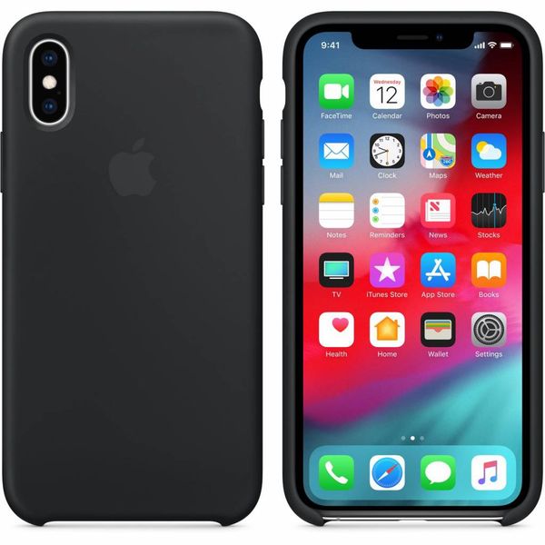 Apple Coque en silicone iPhone Xs / X - Noir