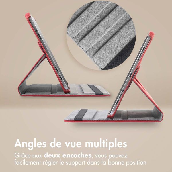 imoshion Coque tablette rotatif à 360° Apple iPad 11 (2025) 11 pouces A16 / iPad 10 (2022) 10.9 pouces - Rouge foncé