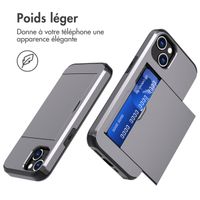 imoshion Coque arrière avec porte-cartes Apple iPhone 13 - Gris