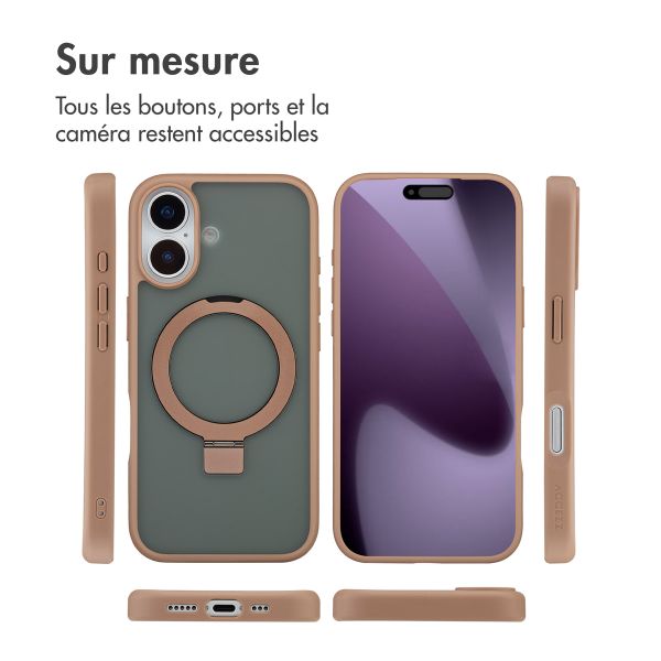 Accezz Coque Ring Stand avec MagSafe Apple iPhone 17 - Marron