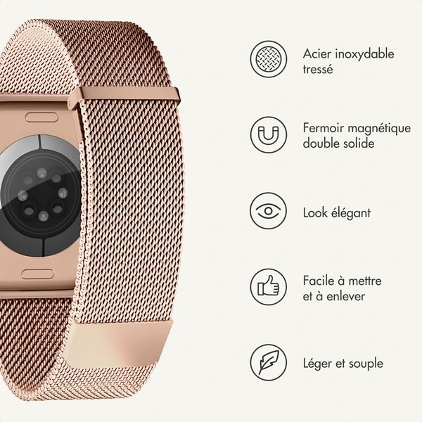 imoshion Bracelet magnétique milanais Apple Watch | 38/40/41/42 mm - Rose Gold