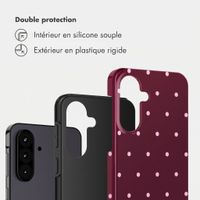 Selencia Coque arrière Vivid Samsung Galaxy A57 (5G) - Happy Dots Burgundy