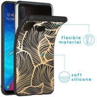 imoshion Coque Design Samsung Galaxy A20e - Feuilles / Noir