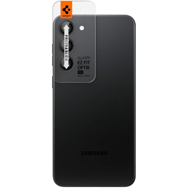 Spigen GLAStR Protection Caméra en verre trempé Samsung Galaxy S23 / S23 Plus - Noir