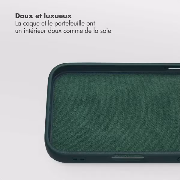 Selencia Étui portefeuille amovible Olyn avec MagSafe Apple iPhone 16 - Vert