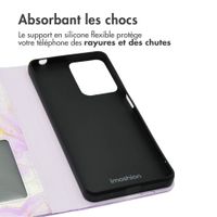 imoshion Étui de télephone portefeuille Design Motorola Moto G04 / G24 - Purple Marble