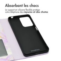 imoshion Étui de téléphone portefeuille Design Motorola Moto G04 / G24 - Purple Marble