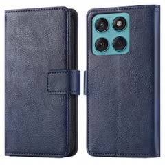 imoshion Étui de télephone portefeuille de luxe Motorola Moto G57 Power - Bleu foncé