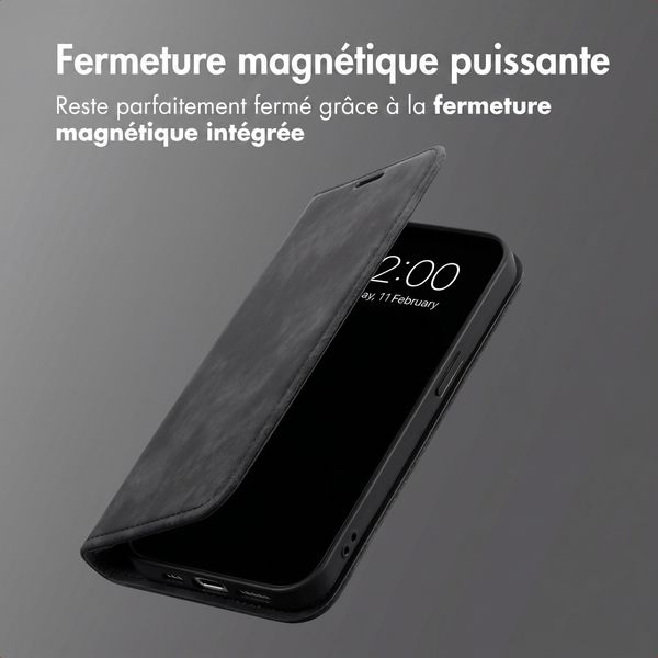 Étui de téléphone portefeuille Slim Motorola Edge 70 Fusion - Noir