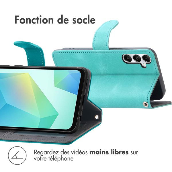 imoshion Etui de télephone portefeuille avec cordon Samsung Galaxy A17 (5G) - Turquoise