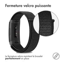 imoshion Bracelet en nylon le Fitbit Charge 3 / 4 - Noir