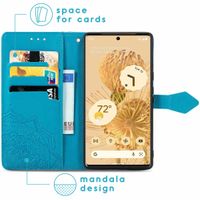 imoshion Etui de téléphone portefeuille Mandala Google Pixel 6 Pro - Turquoise