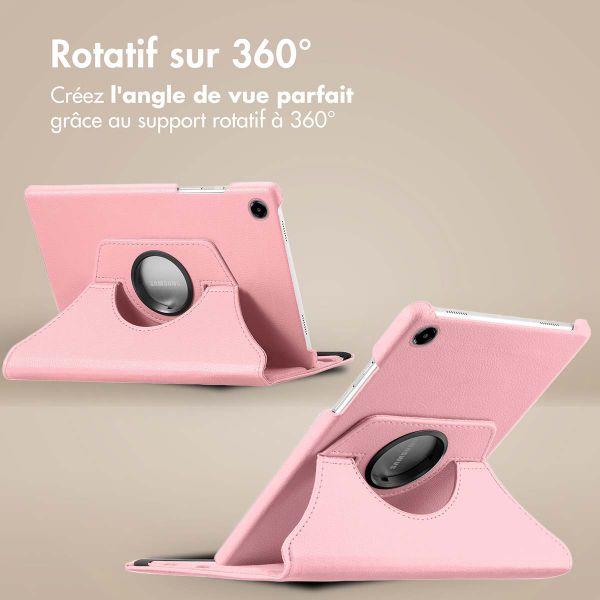 imoshion Coque tablette rotatif à 360° Samsung Galaxy Tab A9 8.7 pouces - Rose