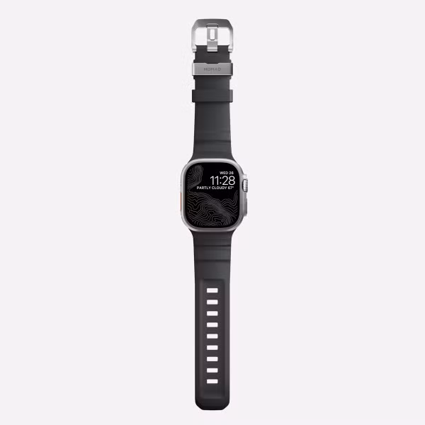 Nomad Bracelet Rocky Point Apple Watch Series 1 t/m 11 / SE / Ultra (44/45/46/49 mm) - Storm / Titanium
