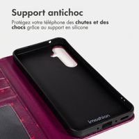 imoshion Étui de télephone portefeuille Design Samsung Galaxy A16 - Crush Check Coral Dust