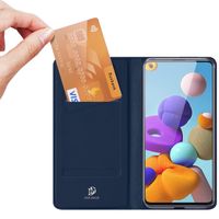 Dux Ducis Étui de téléphone Slim Samsung Galaxy A21s - Bleu foncé