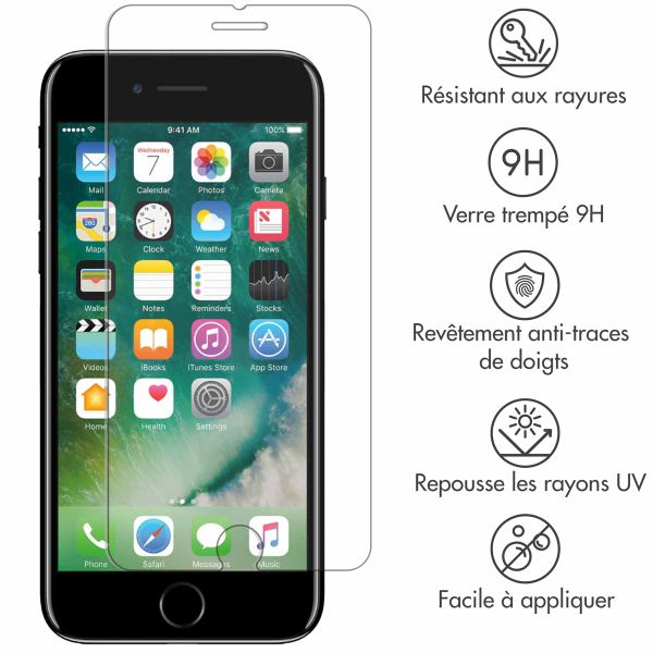 Selencia Protection d'écran en verre trempé Apple iPhone SE (2022 / 2020) / 8 / 7 / 6(s)