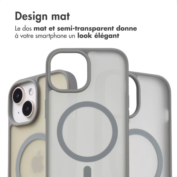 imoshion Coque Color Guard avec MagSafe iPhone 15 - Gris