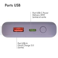 imoshion Batterie externe MagSafe - 10.000 mAh - Batterie externe sans fil - Violet