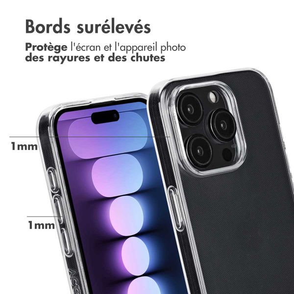 Accezz Coque Clear 100% recyclée iPhone 15 Pro - Transparent