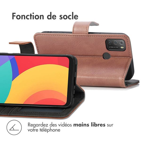 imoshion Étui de téléphone portefeuille Luxe TCL 20Y - Brun