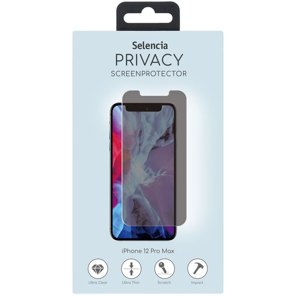 Selencia Protection d'écran en verre trempé Privacy iPhone 12 Pro Max