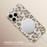 Selencia Coque Sabi imprimé panthère avec MagSafe Apple iPhone 15 Pro Max - Soft Ivory