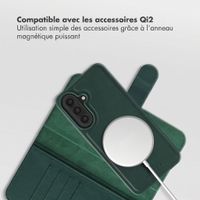 Selencia Étui portefeuille amovible Olyn avec MagSafe Samsung Galaxy A57 (5G) - Vert