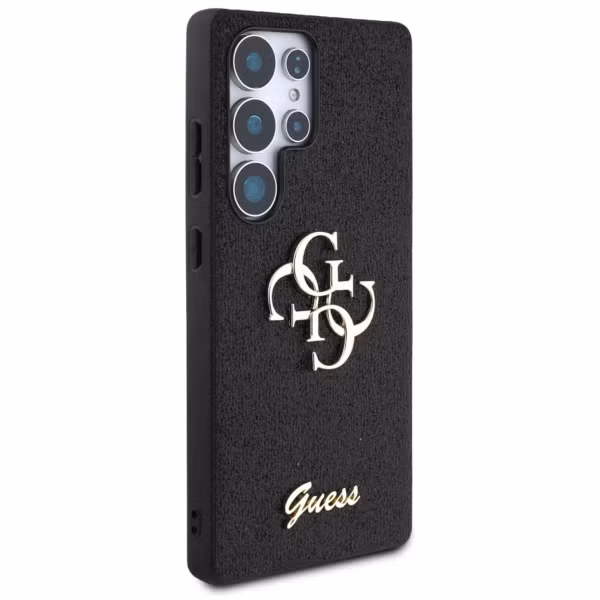 Guess Coque 4G Metal Logo Glitter Samsung Galaxy S25 Ultra - Noir