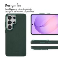 Accezz Coque arrière en cuir avec MagSafe Samsung Galaxy S26 Ultra - Cedar Green