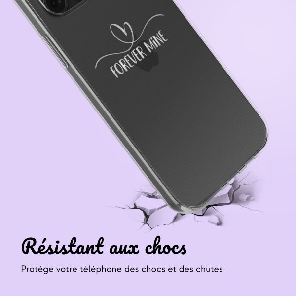 Coque personnalisée avec un cœur élégant iPhone 12 (Pro) - Transparent