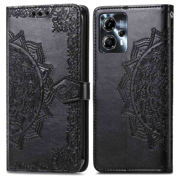 imoshion Etui de téléphone portefeuille Mandala Motorola Moto G13 / G23 - Noir