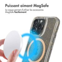 imoshion Coque arrière transparente Pailletée avec MagSafe Apple iPhone 16 Pro - Doré
