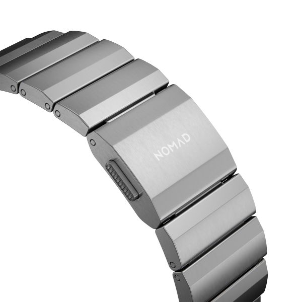 Nomad Bracelet à maillons en titane Apple Watch Series 1 á 10 / SE / Ultra (2) (44/45/46/49 mm) - Argent